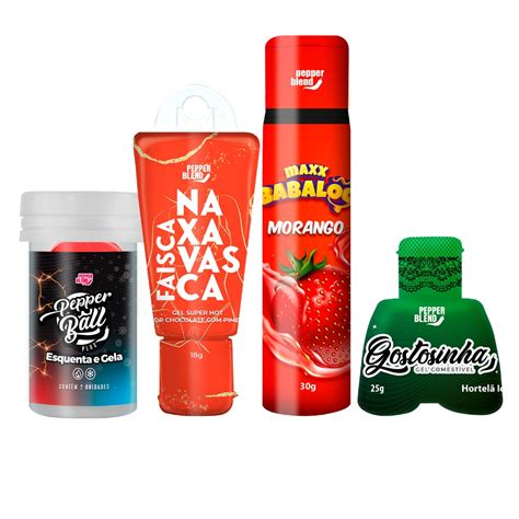 Kit Produtos Sex Shop Gel Pimenta Excitante Lubrificante Comest Vel Bolinha Eroticas Maxx
