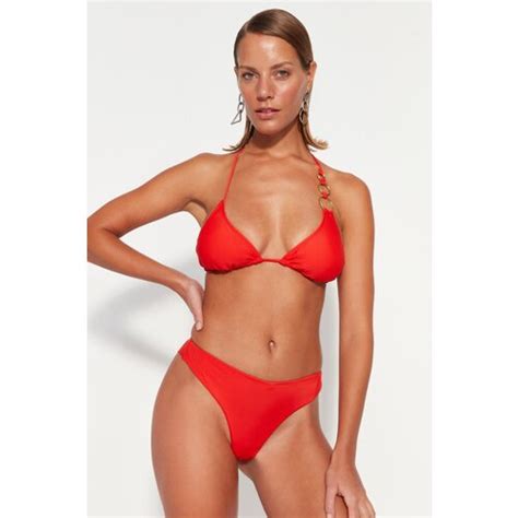 Trendyol Bikini Bottom Red Plain Eponuda