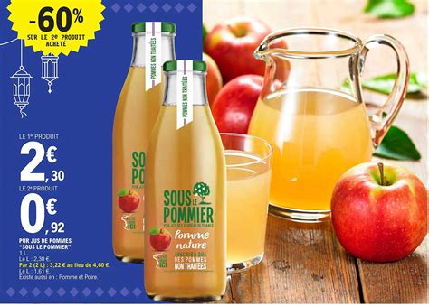 Promo Pur Jus De Pommes Sous Le Pommier Chez E Leclerc ICatalogue Fr