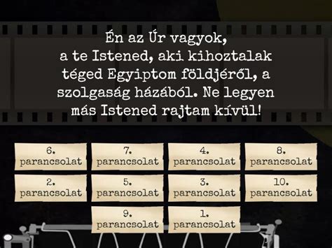10 parancsolat - Find the match