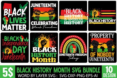 Black History Month Svg Bundle Graphic By Ranacreative51 · Creative Fabrica