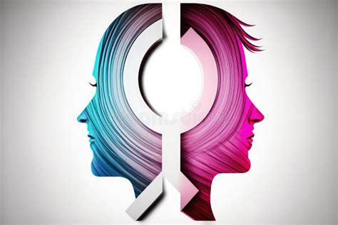 Sex Change Transgender Self Determination Of Man And Woman Stock