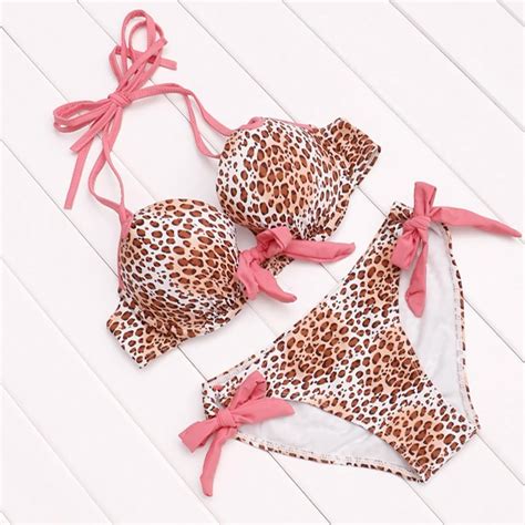 Wholesale Leopard Print Pink Hot Summer Cheap Custom Bikini Buy Wholesale Leopard Sexy Women