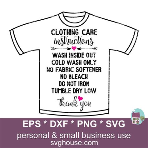 T Shirt Care Instructions Svg Free 276 SVG PNG EPS DXF File