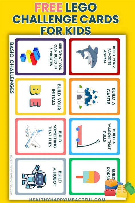16 Free Printable Lego Challenge Cards To Spark Creativity