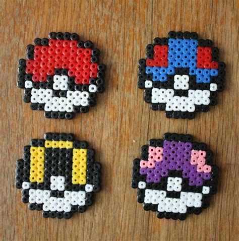 Pokeballs Perler Beads Designs Hama Beads Patterns Perler Bead Patterns