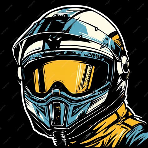 Premium Photo Intense Motocross Helmet Graphics Pack In Woodcut Style