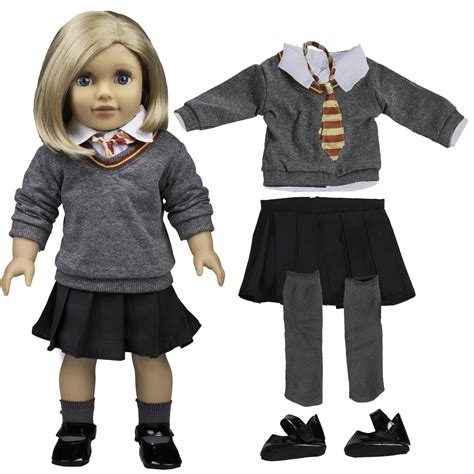 Hermione Granger Inspired Doll Outfit (6 Piece Set) -Premium Handmade