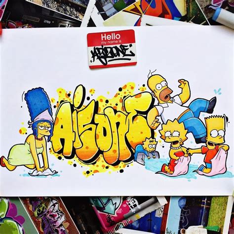 Iz N On Instagram Aisone Doh Thesimpsons Graffiti