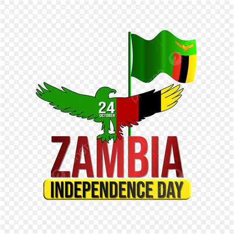 Happy Independence Day Clipart Vector, Happy Zambia Independence Day