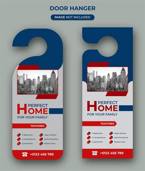 Premium Vector Modern Style Door Hanger Design