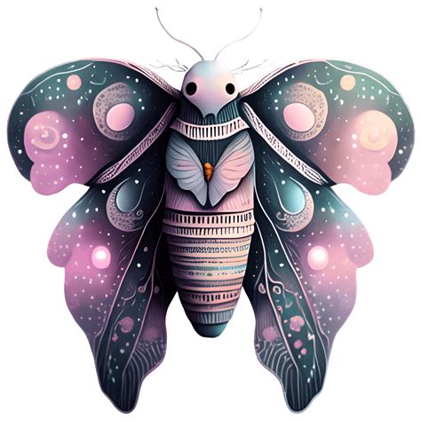 Pastel Gothic Hygge Scandinavian Pastel Dark Folk Art Moth · Creative