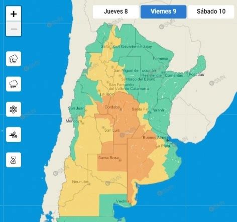 El Servicio Meteorológico emitió un doble alerta por tormentas para