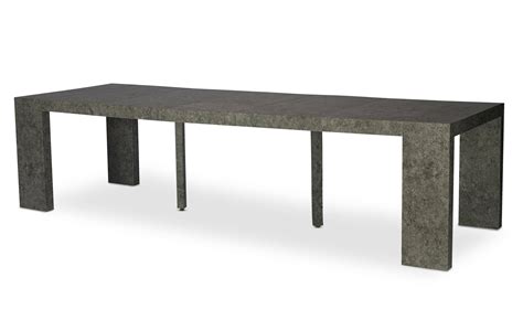 Table Console extensible Nassau XL Effet Béton gris