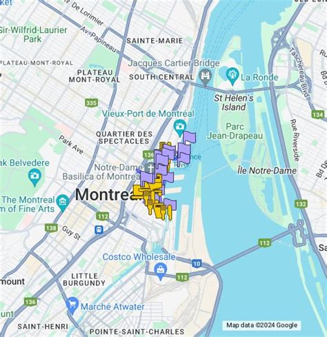 Old-Montreal Itinerary - Google My Maps