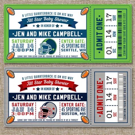 Football Baby Shower Invitations Football Baby Shower - Etsy