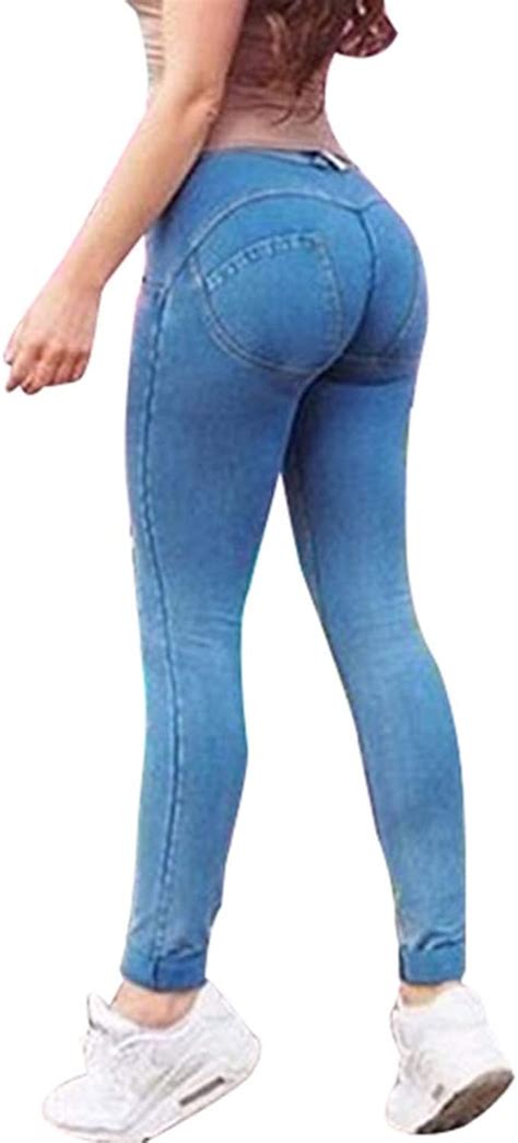 Jeans Para Mujer Pantalones Ajustados De Cintura Media Skinny Pantalon