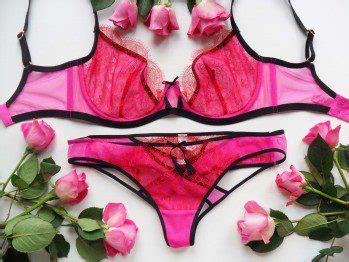 Lingerie Review Agent Provocateur Megan Bra Set Dark Pink Champagne Stockings Esty Lingerie