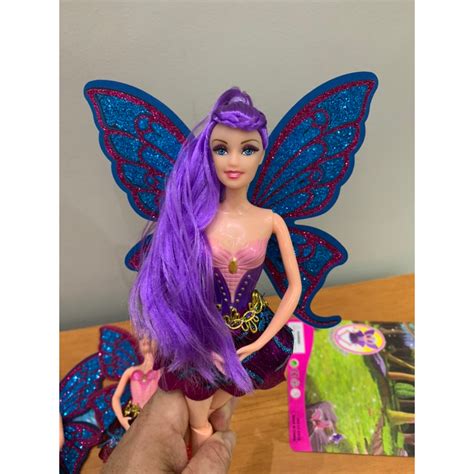 Boneca Fada Bailarina Articulada Asas Fada Boneca Princesa 30