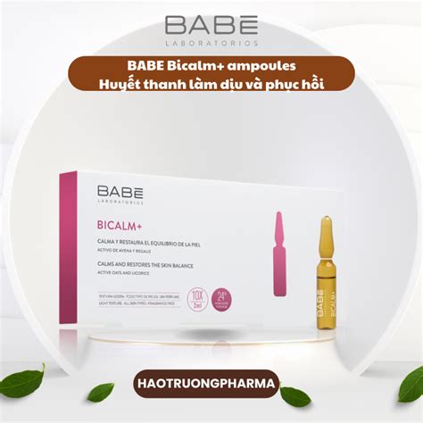 Hàng công ty Huyết thanh làm dịu phục hồi da Babe Bicalm ampoules 10 2ml 10 ống Shopee