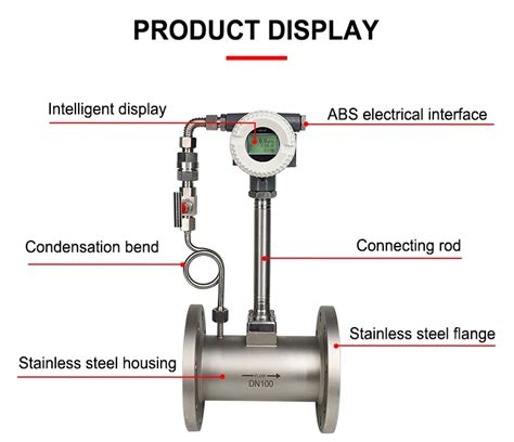 Aobo Stainless Steel Vortex Flow Meter Dn 50 Steam Air Flow Meter Efficient Measurement Device