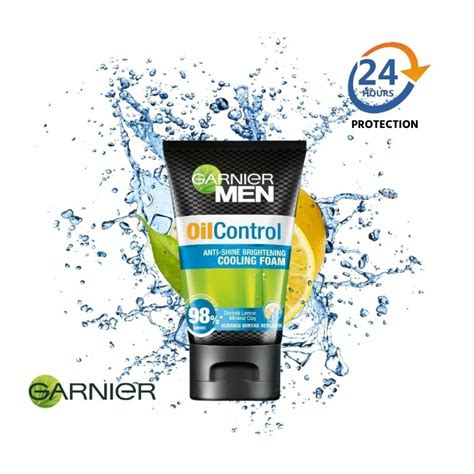 Garnier Men Oil Control Anti-Shine Brightening Cooling Foam - eshop.lk