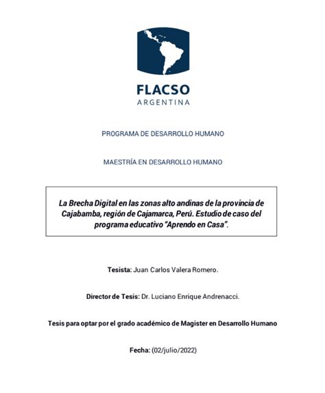 Repositorio Digital FLACSO Ecuador La Brecha Digital En Las Zonas Alto