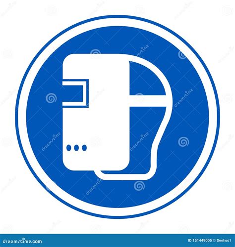 Symbol Wear Welding Helmet Isolate On White Background Vector