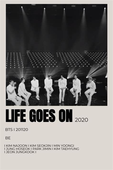 Bts Life Goes On In Minimalist Poster Music Poster Ideas Retro