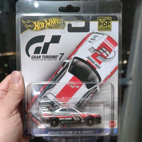 Jual Hot Wheels Premium Nissan Skyline GT R BNR34 Grand Turismo 7 Japan Card Shopee Indonesia