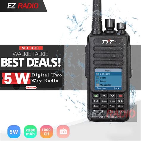 TYT MD 390 DMR Digital Walkie Talkie MD UV390 Dual Band TYT DMR ...