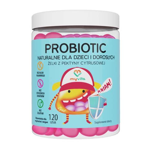 MYVITA Żelki Probiotic dla Dzieci i Dorosłych 120 Sztuk Sklep Witalna