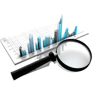 Magnifying Glass Showing Rising Chart Bar Graph Glass Magnifying