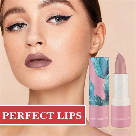 Matte Nude Lipstick Nude Paper Tube Nude Matte Lipsticks For Women Bold Intense Colors Non