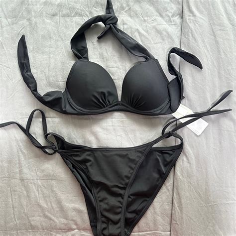 Olaian Decathlon Elena Push S Up Swimsuit Bikini Black Women S Fashion Swimwear Bikinis