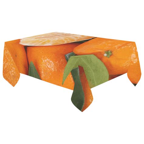 Oranges And Peeled Orange Fruit Cotton Linen Tablecloth 60 X 104 Id D1422677