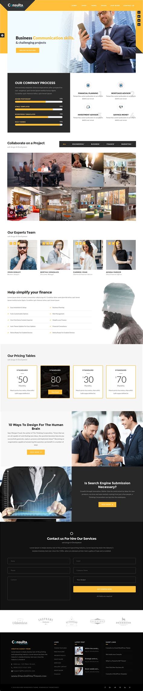 Consulta Professional Business Financial Wordpress Theme Business