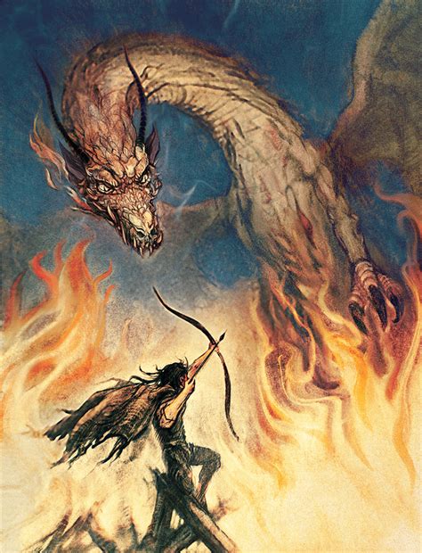 bard  dragon slayer illustration