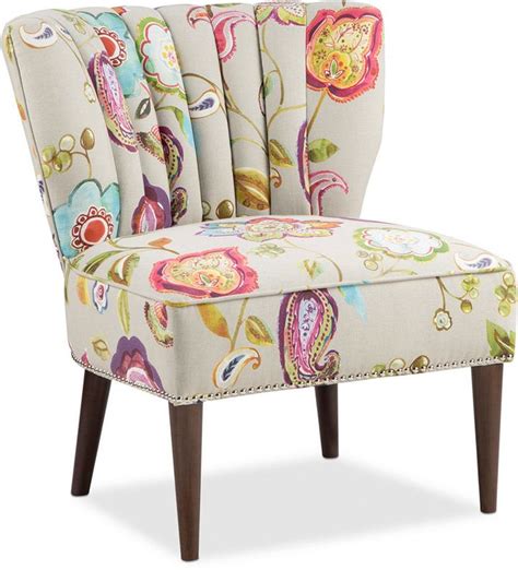 Floral Fabric Accent Chair Bright In Bloom A Pop Of Artsy Florals