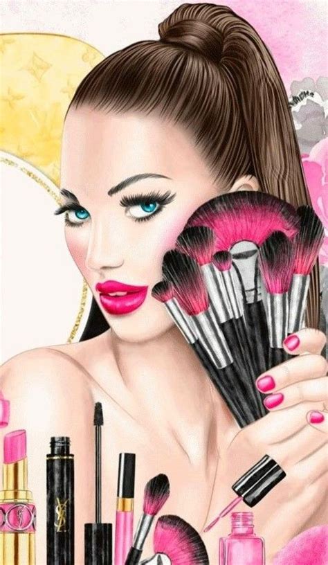 Pin de Filita Armenta em 20 MAKE UP Ilustração de maquiagem