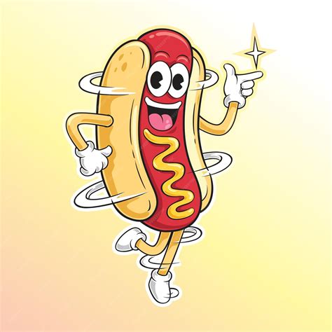 Dancing Hot Dog Clipart