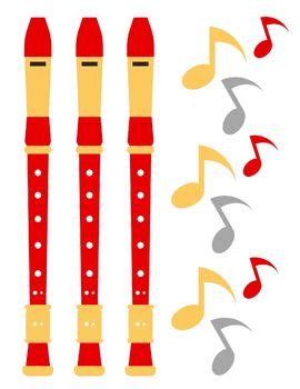 Music Bulletin Board Set Recorders No Hot Cross Buns Zone Tpt