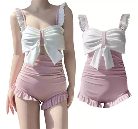 Traje De Baño Bikini Sexy Bañador De Una Pieza Con Lazo Meses sin interés