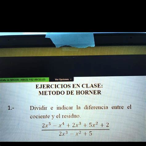 Solved Dividir E Indicar La Diferencia Entre El Cociente Y El Residuo Llili Vd Odone Ejercicios