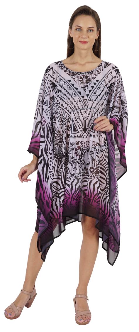 Moomaya Summer Bikini Cover Up Kaftan For Womens Sexy Sheer Swimwear Caftan Beach Dress