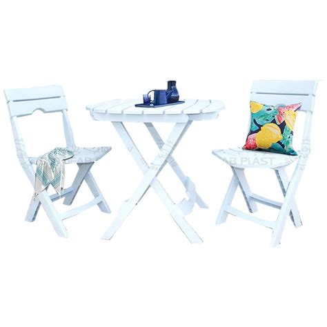 Pack Table 2 Chaises Pliantes Ruspina Blanc SpaceNet