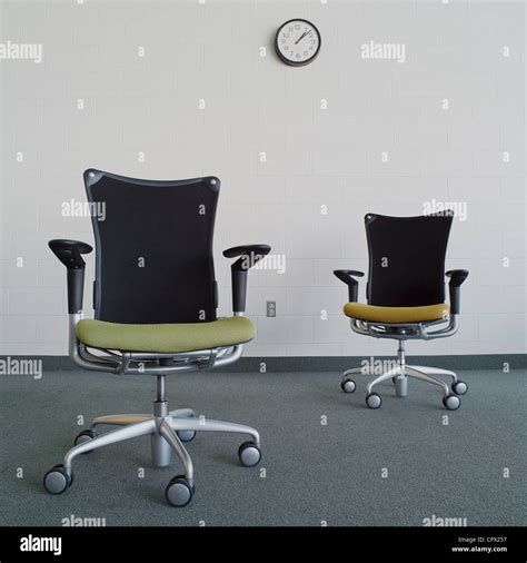 empty office chairs  office stock photo alamy