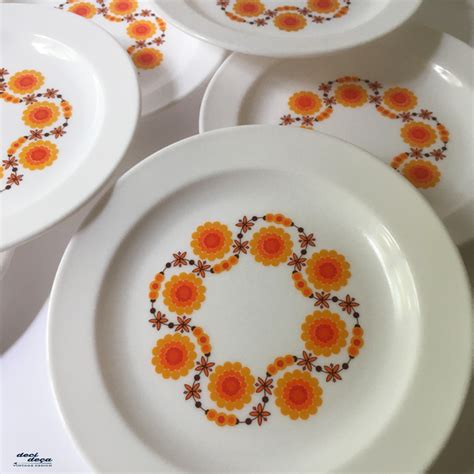 Assiettes Arcopal fleurs soleil De ci De ça Design meubles et objets