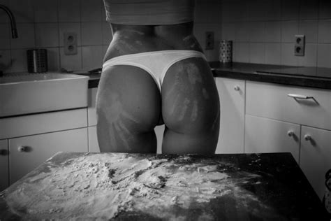 Riona Neve Messing With Flour Porn Pic