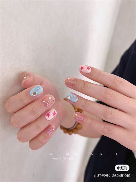 99 Mẫu Nail Màu Xanh Dương Nhạt Nhẹ Nhàng Xinh Xắn HOT TREND